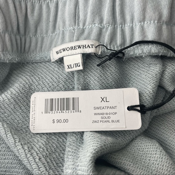WEWOREWHAT NWT Active Sweatpants Solid Pearl Blue - Picture 3 of 6
